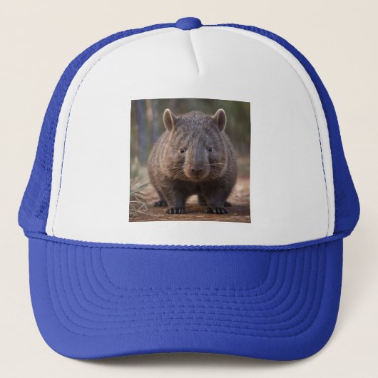 "Chubby Charm: Die Adorable Australian Wombat" Truckerkappe (Vorderseite)