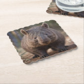 "Chubby Charm: Die Adorable Australian Wombat" Untersetzer (angewinkelt)