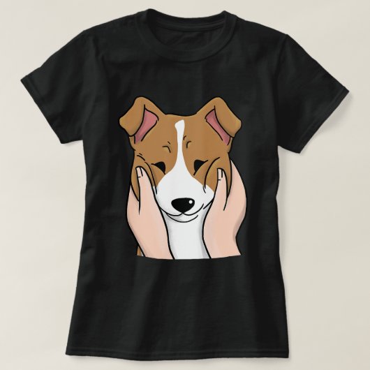 Chubby Cheek Jack Russell Terrier Dog T-Shirt (Design vorne)