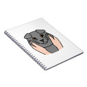 Chubby Cheeks Scottish Fold Cat Notizblock (Rechte Seite)