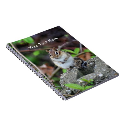 Chubby Chipmunk Nature Art Notebook Notizblock (Rechte Seite)