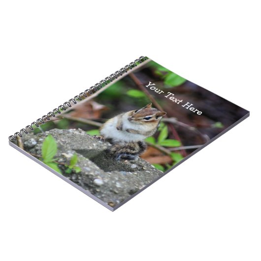 Chubby Chipmunk Nature Art Notebook Notizblock (Linke Seite)