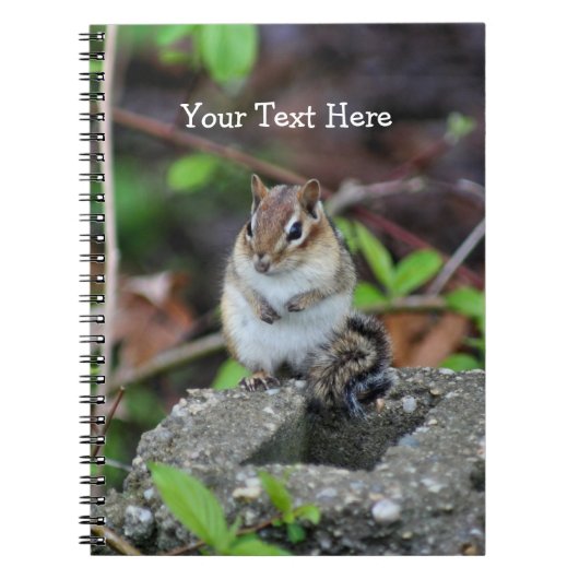 Chubby Chipmunk Nature Art Notebook Notizblock (Vorderseite)