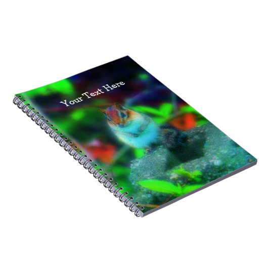 Chubby Chipmunk Nature Fantasy Art Notebook Notizblock (Rechte Seite)