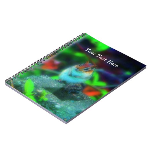 Chubby Chipmunk Nature Fantasy Art Notebook Notizblock (Linke Seite)