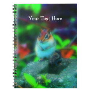 Chubby Chipmunk Nature Fantasy Art Notebook Notizblock