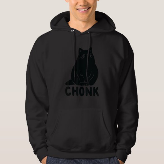 Chubby Chonk Cat Meme Cat Chonk Hoodie (Vorderseite)