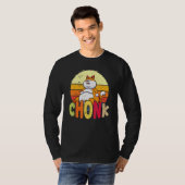 Chubby Chonk Cat Meme Fat Feline T-Shirt (Vorne ganz)