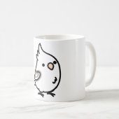 Chubby Cinnamon Weißer Pied Cockatiel Kaffeetasse (VorderseiteRechts)