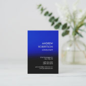 Chubby Clean Blue Black Manager Business Card Visitenkarte (Stehend Vorderseite)