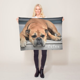Chubby Continental Bulldog Sherpa Blanket Fleecedecke