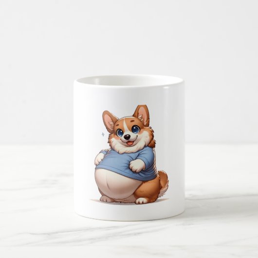 Chubby Corgi Lover T - Shirt - Niedlicher Hundeent Kaffeetasse (Mittel)
