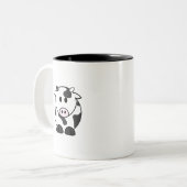 Chubby Cow Kawaii Mug Zweifarbige Tasse (Vorderseite Links)