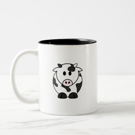 Chubby Cow Kawaii Mug Zweifarbige Tasse (Links)