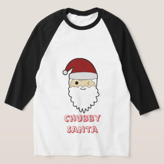 Chubby Cute Santa Face – Adorable Christmas Tee