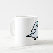 Chubby Dilute Light Blue Parrotlet Kaffeetasse (Vorderseite Links)