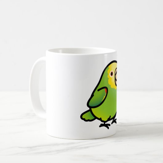 Chubby Double Yellow-head Amazon Kaffeetasse (Vorderseite Links)