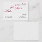 Chubby Elegante Kirschblüten Business Card Visitenkarte (Vorne/Hinten)