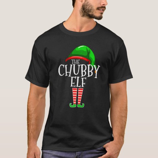 Chubby Elf Family Matching Group Christmas Squad T-Shirt (Vorderseite)