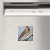 Chubby Female Kardinal - Magnet (In Situ (Geschirrspüler))