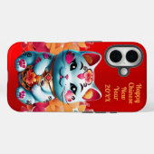 Chubby Fortune Cat Chinesisches Neujahr Case-Mate iPhone Hülle (Rückseite (Horizontal))