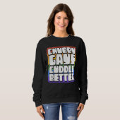 Chubby Gays Cuddle Better  Proud Gay Bear Husky Cu Sweatshirt (Vorne ganz)