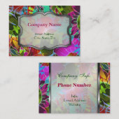 Chubby Geschäfts-Karten-abstrakte mit Blumengrafik Visitenkarte (Vorne/Hinten)
