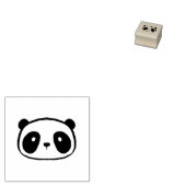 Chubby Giant Panda Cartoon Face Gummistempel (Stempel)