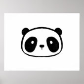 Chubby Giant Panda Cartoon Face Poster (Vorne)