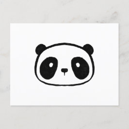 Chubby Giant Panda Cartoon Face Postkarte