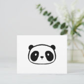 Chubby Giant Panda Cartoon Face Postkarte (Stehend Vorderseite)