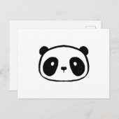 Chubby Giant Panda Cartoon Face Postkarte (Vorne/Hinten)