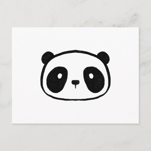 Chubby Giant Panda Cartoon Face Postkarte (Vorderseite)