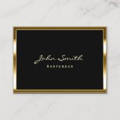 Chubby Gold Border Barkeeper Business Card Visitenkarte (Vorderseite)