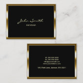 Chubby Gold Border Dispatcher Business Card Visitenkarte (Vorne/Hinten)