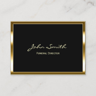 Chubby Gold Border Funerity Business Card Visitenkarte