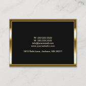 Chubby Gold Border Juwelier Business Card Visitenkarte (Rückseite)