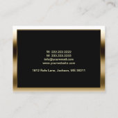 Chubby Gold Border Mechanic Business Card Visitenkarte (Rückseite)