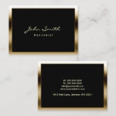 Chubby Gold Border Mechanic Business Card Visitenkarte (Vorne/Hinten)