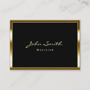 Chubby Gold Border Musiker Business Card Visitenkarte