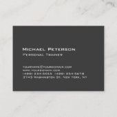 Chubby Grau Fitness Trainer Moderne Visitenkarte (Rückseite)