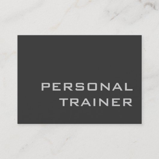 Chubby Grau Fitness Trainer Moderne Visitenkarte (Vorderseite)