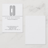 Chubby Graue Schwarz-weiße moderne Visitenkarte (Vorne/Hinten)