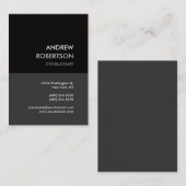 Chubby Gray Black Manager Business Card Visitenkarte (Vorne/Hinten)
