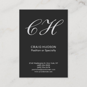 Chubby Gray Monogram Berufliche Visitenkarte