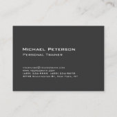 Chubby Gray Personal Trainer Fitness Business Card Visitenkarte (Rückseite)