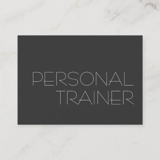 Chubby Gray Personal Trainer Fitness Business Card Visitenkarte (Vorderseite)