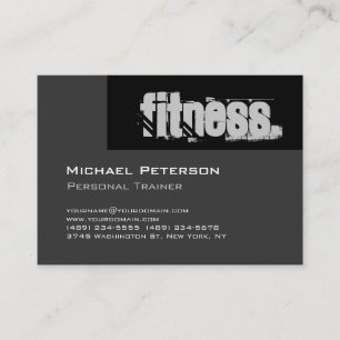 Chubby Gray Personal Trainer Fitness Visitenkarte