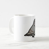 Chubby Gray Rock Tan Pigeon Kaffeetasse (Vorderseite Links)