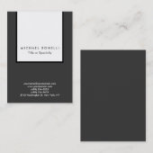Chubby Gray White Strip Clean Business Card Visitenkarte (Vorne/Hinten)
